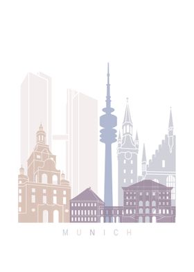 MUNICH SKYLINE POSTER 