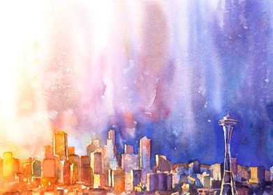 Seattle Skyline Artwork