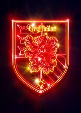 Ravenclaw Neon Crest' Poster, picture, metal print, paint by Wizarding  World