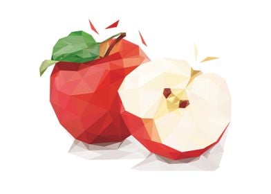 Apple Low Poly Artwork