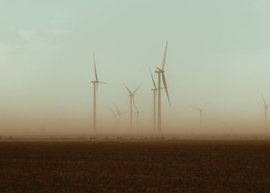 Texan foggy landscape