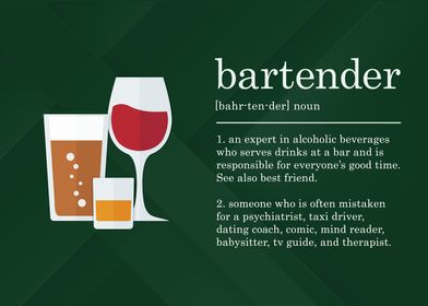 Funny Bartender Definition