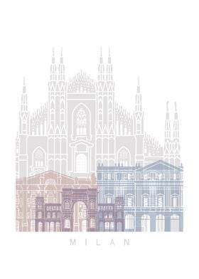 MILAN SKYLINE POSTER 