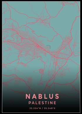 Nablus Palestine Map