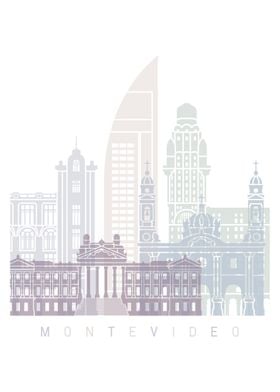 Montevideo skyline poster 