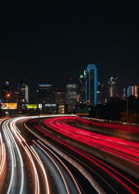 Dallas skyline by night