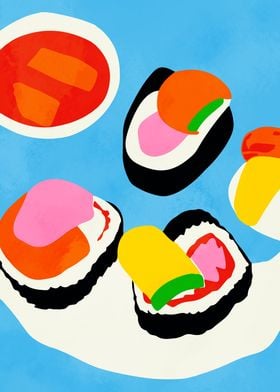 Sushi PopArt Poster