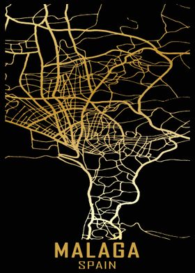 Malaga Spain City Map