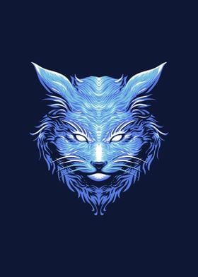 Blue cat head