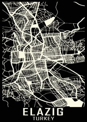 Elazig Turkey City Map