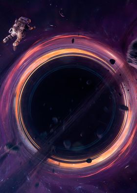 Astronaut Pulled Blackhole Poster By Lunaxys Artwork Displate