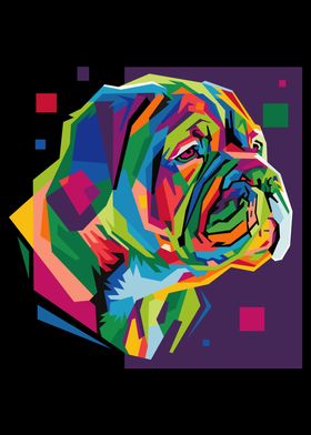 colorful dog head vector
