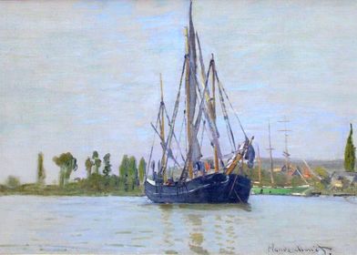 the sailing boat by Monet