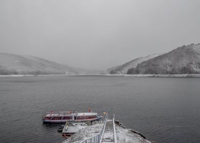 Winter Lake Landscape