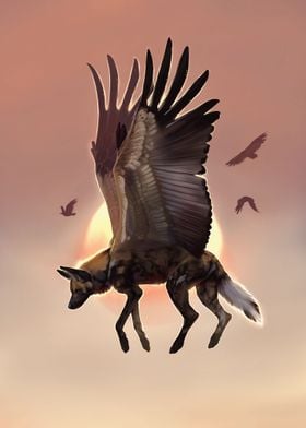 Winged Wild Dog 