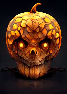 Possesed Pumpkin Skull