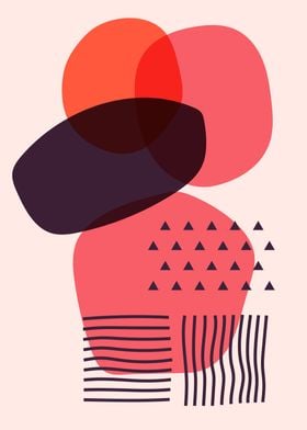 Pink shade minimal shapes