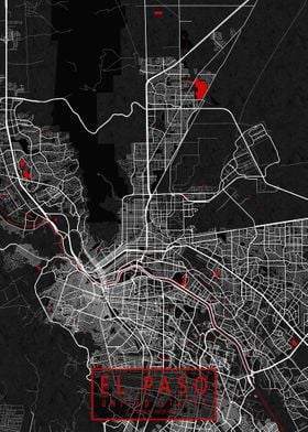 El Paso City Map Oriental