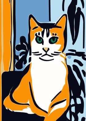 Calico Cat Painting