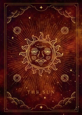 The sun tarot card