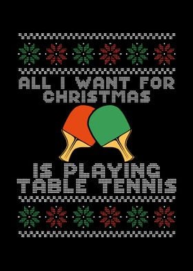 Christmas table tennis pad