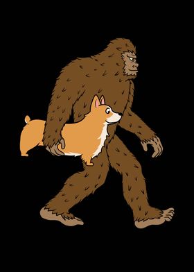 Corgi Bigfoot Sasquatch 