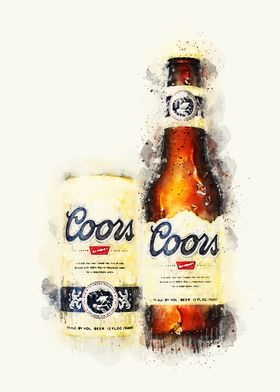 Vintage Beer Watercolor