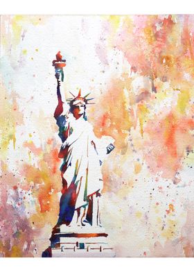 Statue Liberty NYC USA art