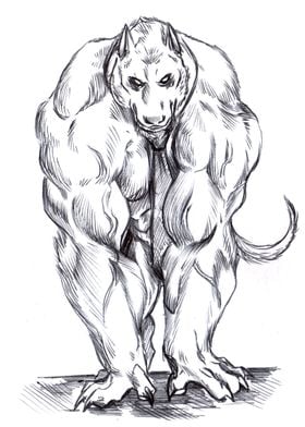 Big buff werewolf