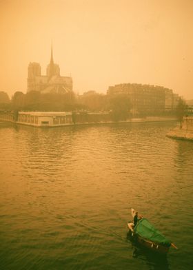 Old sailboat + Notre Dame