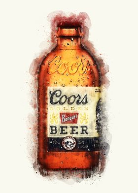 Vintage Beer Watercolor