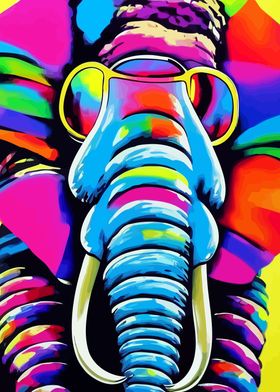 Groovy Elephant Portrait