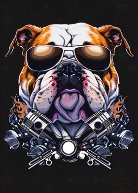 English Bulldog Biker Dog