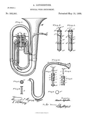 Trumpet patent Leforestier