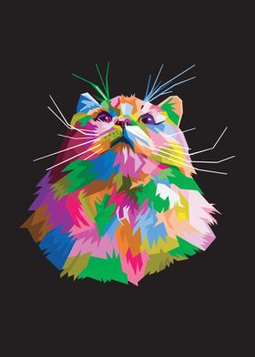 Colorful funny cat