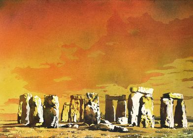 Stoneheng ruins UK art