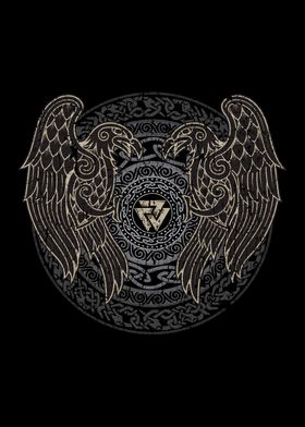 Viking Raven Valknut Norse