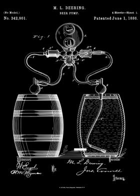 Beer pump patent 1886