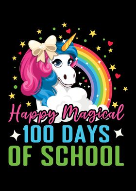 100th Day Unicorn Happy