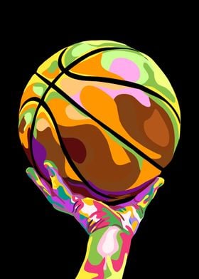 Basketball in pop art