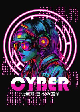 Cyber Girl Vaporwave