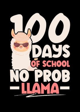 100 Days Of School Llama