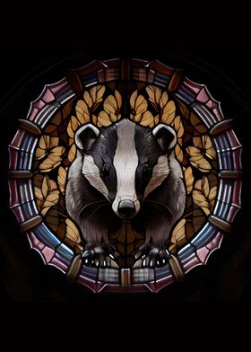 Stained Glass Badger