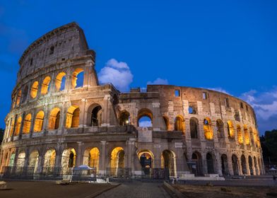 Colosseum At Night In Rome
