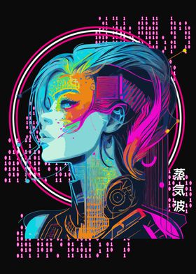 Colorful Cyberpunk Girl