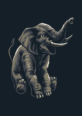 The happy elephant