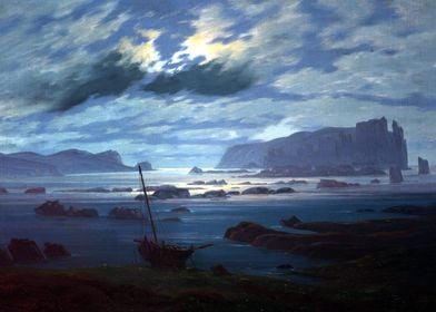 Northern Sea in Moonlight