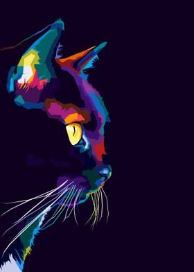 Cat Colorful Pop art