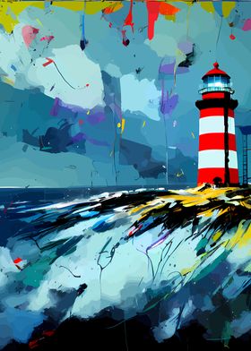 Grunge Lighthouse