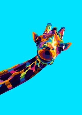 Giraffe Pop art